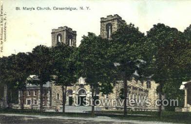 St. Mary's Church Canandaigua NY Postal Used Unknown