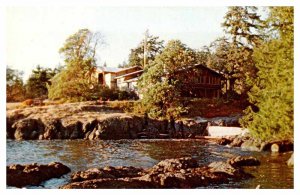 Postcard LODGE SCENE Vancouver Island British Columbia BC AU7212