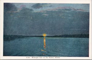 Midnight Sun on the Yukon River Alaska AK Unused Ihit Postcard G93