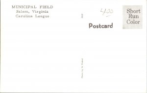 View of Municipal Field, Salem VA Carolina League Vintage Postcard K80