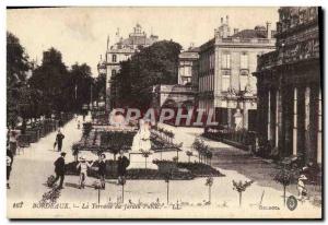 Old Postcard Bordeaux La Terrasse Du Jardin Public