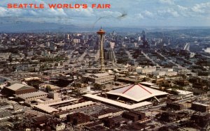 WA - Seattle, 1962. Seattle World's Fair (Century 21 Exposition). Aerial...