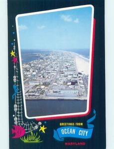 Unused Pre-1980 PANORAMIC VIEW Ocean City Maryland MD i0278