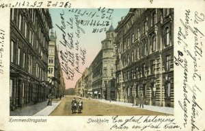 sweden, STOCKHOLM, Kommendörsgatan (1903) Postcard