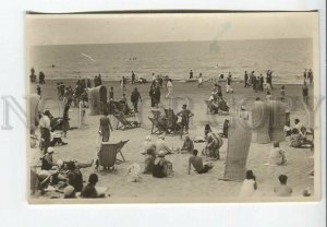 443426 Estonia 1931 year Narva Joesuu beach Vintage photo RPPC