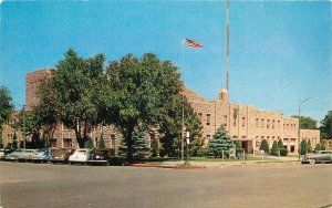 Postcard Kansas Junction City Municipal Auditorium 1950s PK News Teich 23-6381
