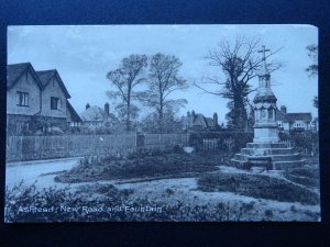 Surrey Epsom Leatherhead ASHTEAD New Road & Fountain - Old Postcard by Frith