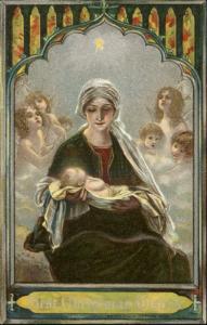 Christmas Baby Jesus Angels Embossed Greeting Old c1910 