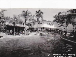 Mexico Acapulco Hotel Del Monte Swimming Pool Real Photo RPPC