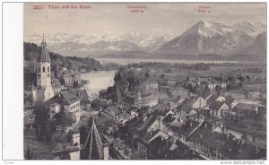 Thun und die Alpen , Switzerland , PU-1909