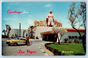 1956 Las Vegas Nevada Postcard Dunes Hotel Miracle of Desert Entrance Building