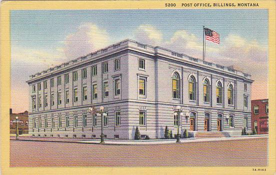 Montana Billings Post Office Curteich