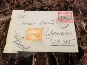 1948 Famagusta Cyprus Judaica Internment Camp 68 Cover to Palestine Dov hadel