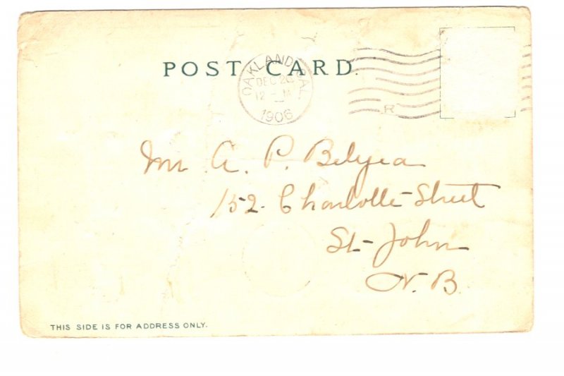 Pigeon Farm, California, Used 1906