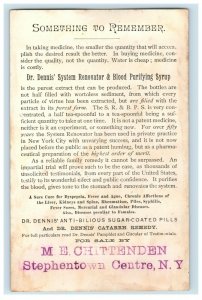 1880s Dr. Dennis' System Renovator & Blood Purifying Syrup Quack Medicine #5E