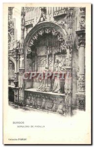 Old Postcard Burgos Tomb Of Padilla