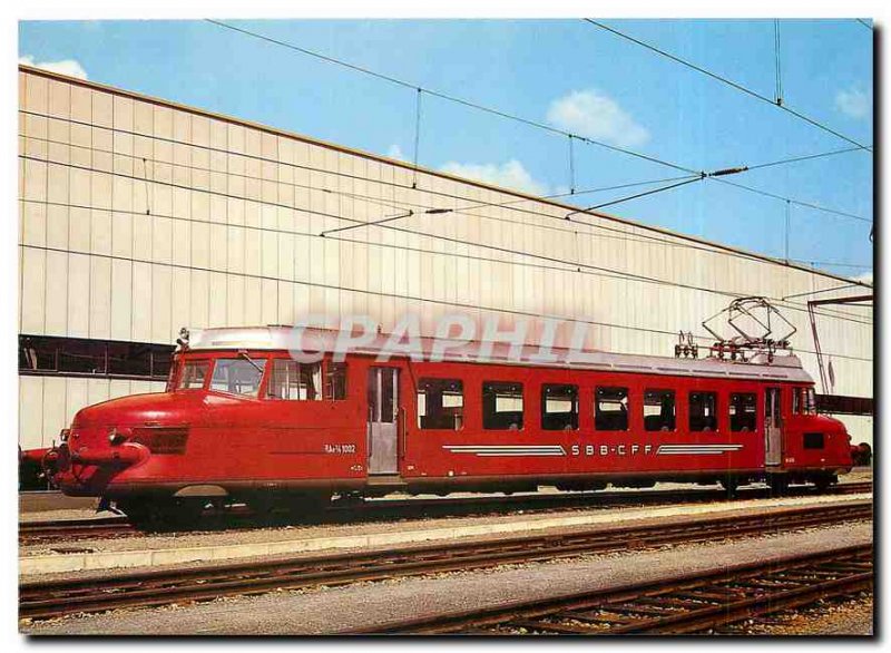 Postcard Modern Tram SBB CFF RAe 1001 1002