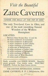 Bellefontaine Ohio Zane Caverns Interior Postcard 20-11108