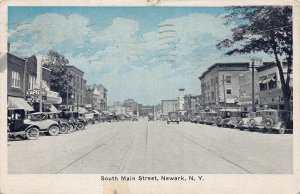 J82/ Newark New York Postcard c1930s South Main Street Stores  18