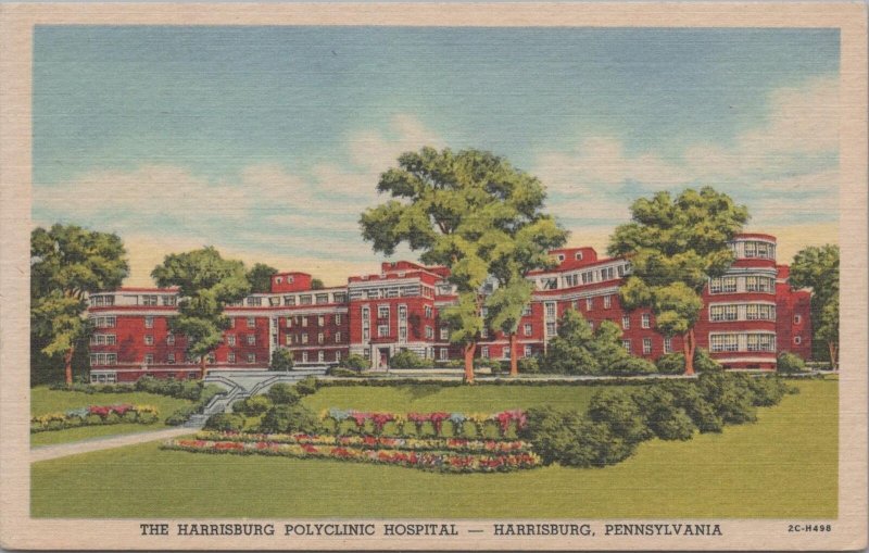 Postcard Harrisburg Polyclinic Hospital Harrisburg PA