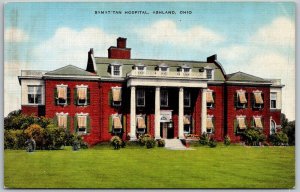 Ashland Ohio 1940s Postcard Samaritan Hospital