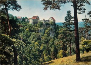 Germany burg wildenstein donautal castle mountain forest Postcard