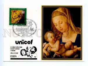 420204 GERMANY 1982 year Unicef Essen Madonna First day maximum card