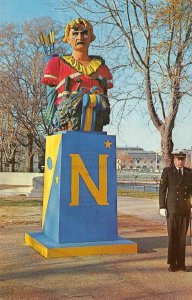 TECUMSEH STATUE Naval Academy, Annapolis, Maryland c1960s Vintage Postcard