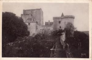 BF16244 chateau de loches le donjon et la tour louis  france front/back image