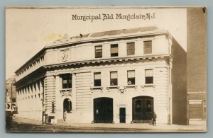 MONTCLAIR NJ MUNICIPAL BUILDING VINTAGE REAL PHOTO POSTCARD RPPC