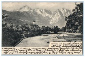 1903 Garmisch with Loisach Bavaria Germany Posted Antique Postcard