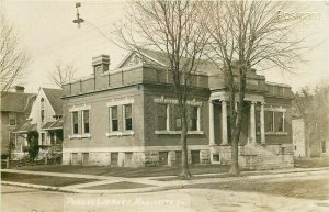 IA, Maquoketa, Iowa, Library, RPPC