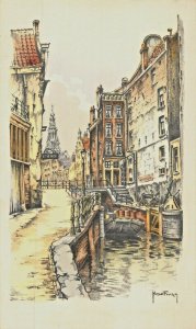 AMSTERDAM HOLLAND~O Z KOLK~ARTIST H M HOEFMAN POSTCARD