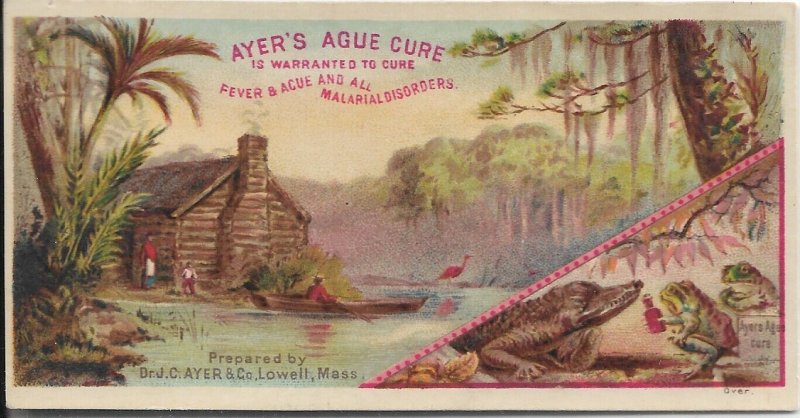Dr J.C. Ayer & Co, Lowell, Ma: Ayer's Ague Cure Advertising Card (49377)
