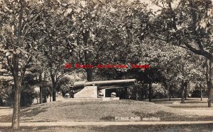 MI, Decatur, Michigan, RPPC, Public Park, Cannon, 1909 PM, Photo