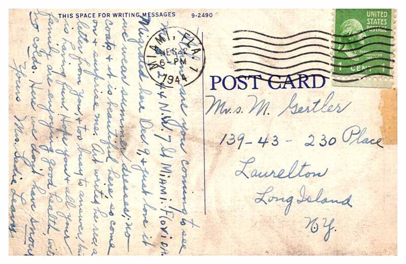 Postcard BOAT SCENE Miami Florida FL AR6559