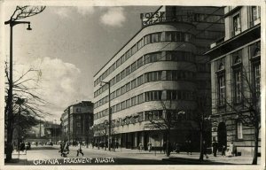 poland germany, GOTENHAFEN GDYNIA, Fragment Miasta (1958) RPPC Postcard