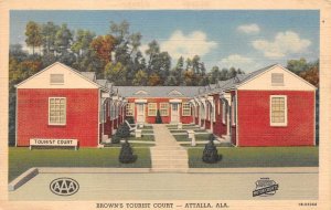 Attala Alabama Browns Tourist Court Vintage Postcard CC1743