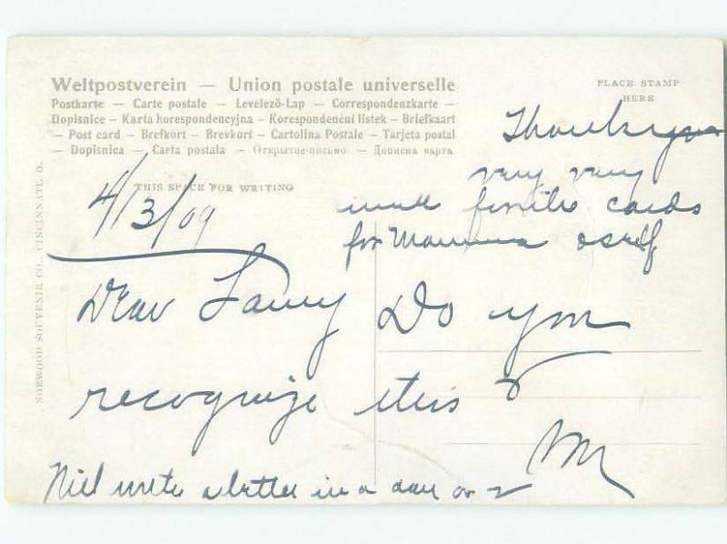 Divided-Back BRIDGE SCENE Cincinnati Ohio OH HJ1508