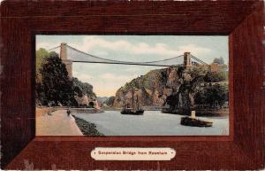 uk16181 suspension bridge from rownham uk