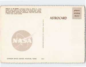 Postcard Apollo 11 On Moon, Johnson Space Center, Houston, Texas