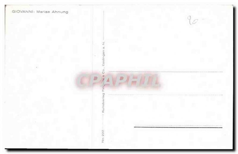 Old Postcard Giovanni Mariae Ahnung