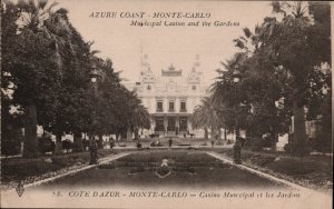 Cote D'Azur - Monte-Carlo - Casino Municipal et les Jadens   PC