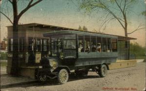 Detroit MI Municipal Bus Ticket Office Station c1910 Postcard