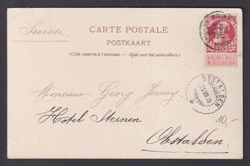 Vintage Postcard Belgium Ranot Han Cave Exit 1905