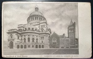 Vintage Postcard 1901-1907 First Church of Christ, Scientist, Boston (MA)