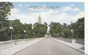 America Postcard - Laurel Street Entrance - Balboa Park - San Diego - Ref 1505A