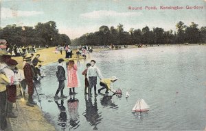 England London Kensington Garden Round Pound Children postcard C320