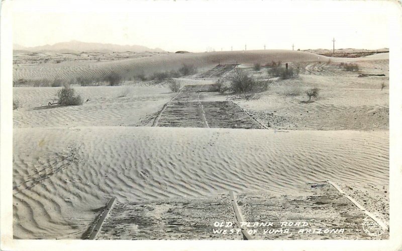 Postcard RPPC 1940s Arizona Yuma Old Plank Road Frashers AZ24-862