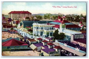 c1910 Pike Long Beach Exterior Building California CA Vintage Antique Postcard